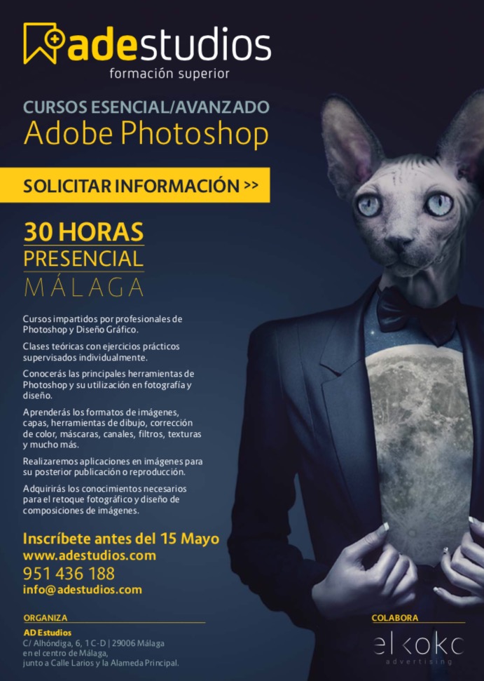 Diseño gráfico: curso de Photoshop esencial y avanzado en Málaga capital en tu academia de referencia en Málaga